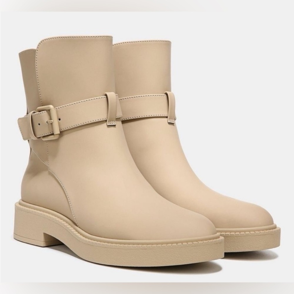 NIB Vince Kaelyn Waterproof Ankle Rain Boots in "Dune" (Beige) New In Box Sz 6